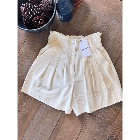 NWT Sabina Musayev Edmond Shorts High Rise in Off White Size XS - Picture 4 of 11